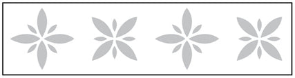 Glass safety highlighting frosted crystal decals 150x1000mm length - flower2