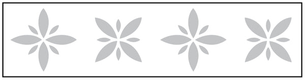 Glass safety highlighting frosted crystal decals 150x1000mm length - flower2