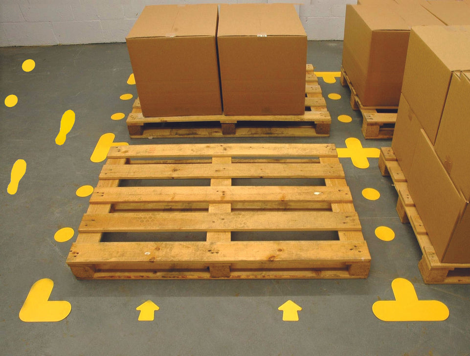 Floor Signal Markers Circle 90mm Dia (Pack of 100) - Yellow