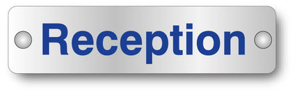 Reception visual impact aluminium door sign