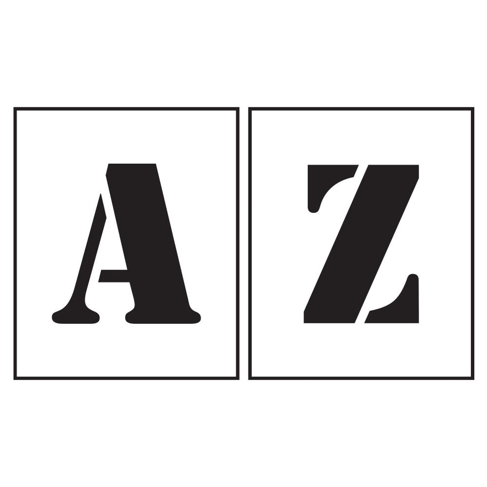 Stencil kit letters A-Z 150mm