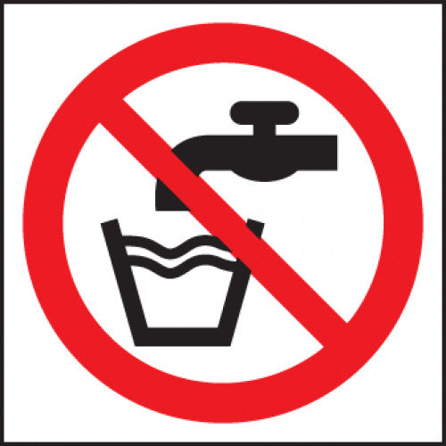 100 S/A Labels 50x50mm not drinking water