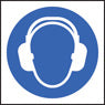 100 S/A labels 50x50mm ear defenders
