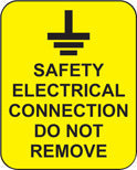 Safety electrical connection do not remove roll of 100 labels 40x50mm