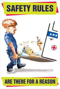 Safety rules are there for a reason poster 510x760mm synthetic paper