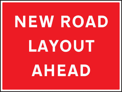 New road layout ahead