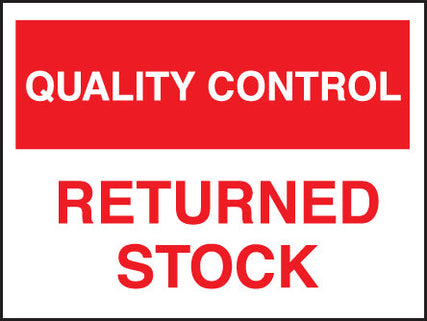 Quality control returned stock
