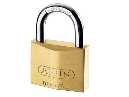 65IB/40mm Brass Padlock Stainless Steel Shackle Twin Pack