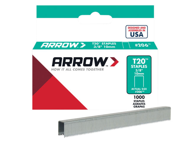 T20 Staples 10mm (3/8in) Box 1000