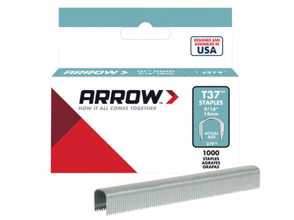 T37 Staples 14mm (9/16in) Box 1000