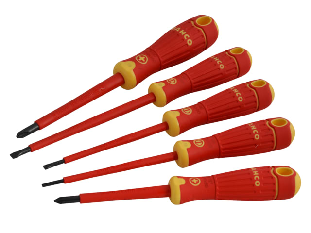 BAHCOFIT Insulated Scewdriver Set, 5 Piece SL/PH