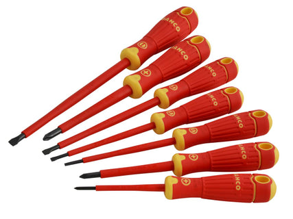 BAHCOFIT Insulated Screwdriver Set, 7 Piece SL/PH