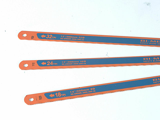 3906 Sandflex Hacksaw Blades 300mm (12in) (8, 24 & 32 TPI) (Pack 3)