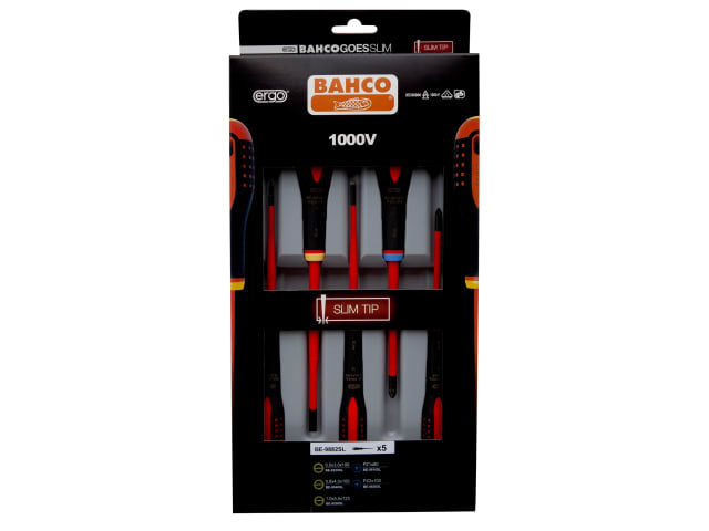 SLIM ERGO™ Insulated Screwdriver SL/PZ Set 5 Piece
