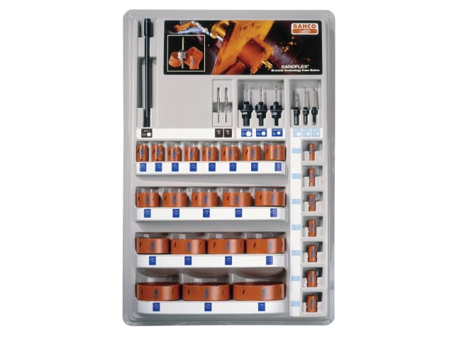 3834-DISPLAY-BM Bi Metal Holesaw & Arbor Display