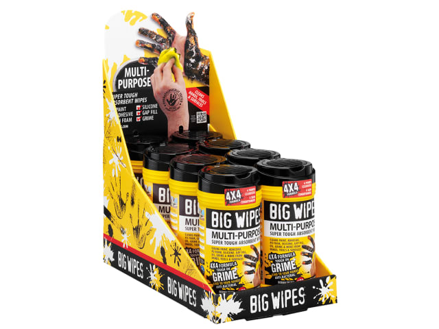 4x4 Multi-Purpose Cleaning Wipes CDU 16 x Tubs of 80