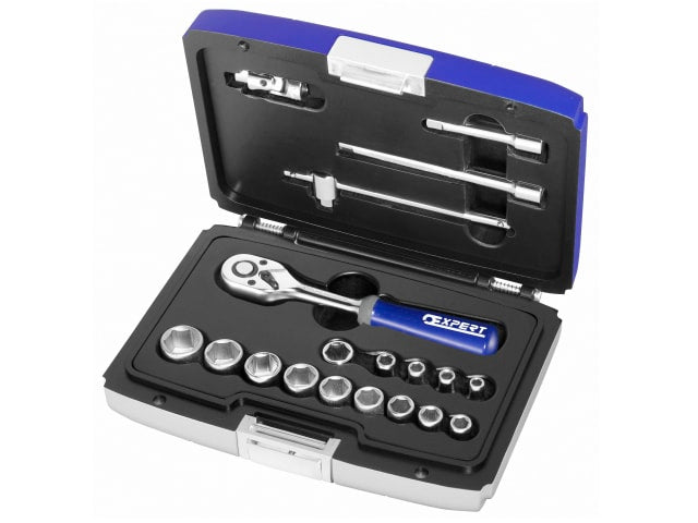 Socket & Accessory Set of 19 Metric 1/4in Drive