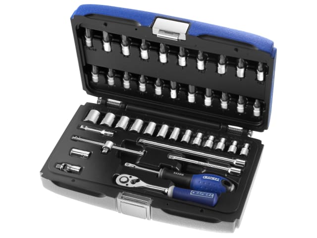 Socket & Accessory Set of 42 Metric 1/4in Drive
