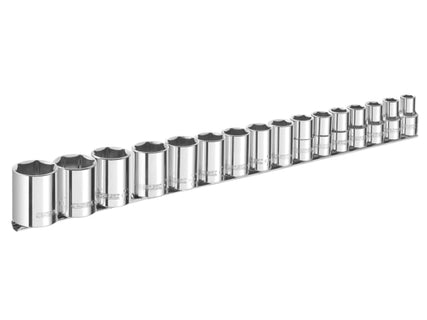 Socket Set of 16 Metric 1/2in Drive
