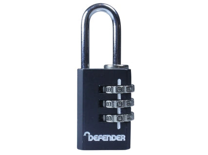 Black Die-Cast Combination Padlock 20mm