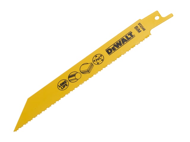 Bi-Metal Reciprocating Blade for Plastic & Pipes 152mm Pack of 5