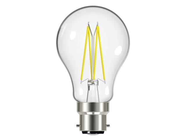 LED BC (B22) GLS Filament Non-Dimmable Bulb, Warm White 470 lm 4.3W