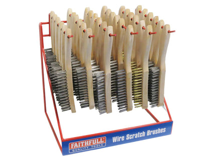 Wire Brush Display Stand 36 Piece