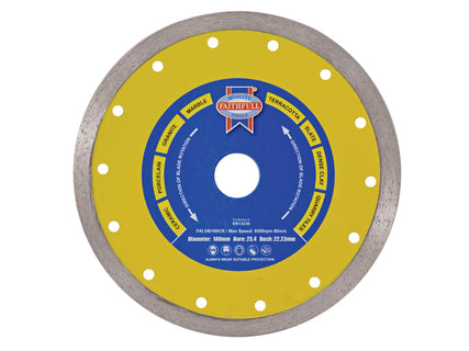 Diamond Tile Blade Continuous Rim 105 x 16mm