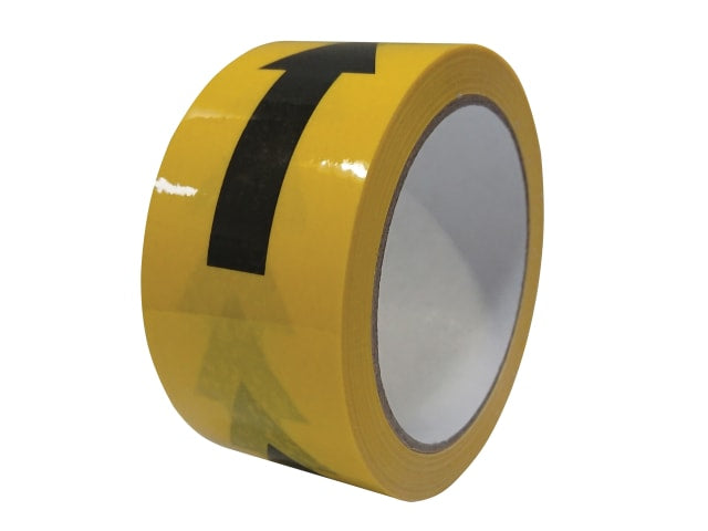 Laminated Self-Adhesive Hazard Tape Arrows Black/Yellow 50mm x 33m