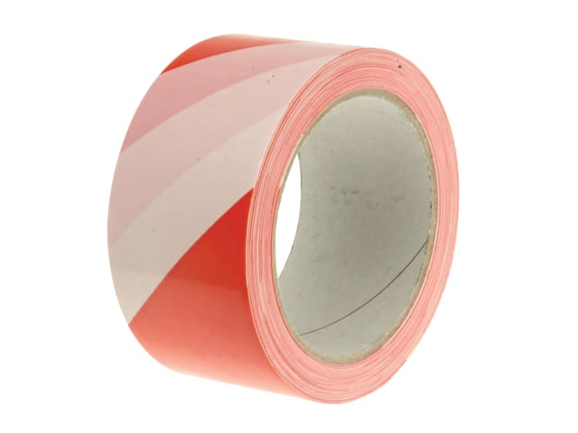Economy Self-Adhesive Hazard Tape Red/White 50mm x 33m