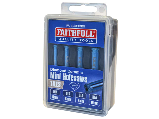 Diamond Ceramic Mini Holesaw Set, 4 Piece