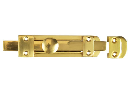 Heavy-Duty Door Bolt - Brass 150mm (6in)