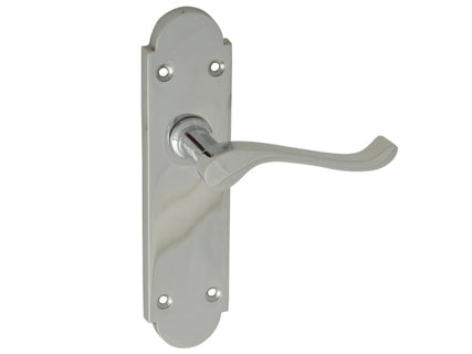 Backplate Handle Latch - Gable Chrome Finish