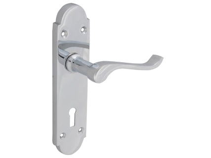 Backplate Handle Lock - Gable Chrome Finish