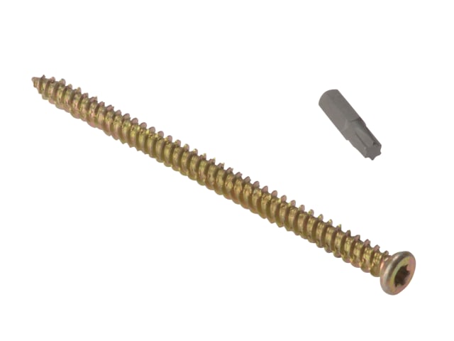 Concrete Frame Screw Torx® Compatible High-Low Thread ZYP 7.5 x 122mm Box 100