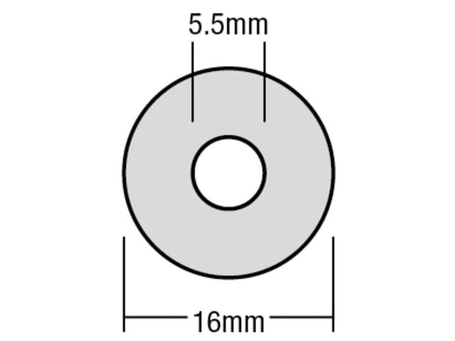 TechFast Bonded EPDM Washer 5.5 x 16mm Box 100