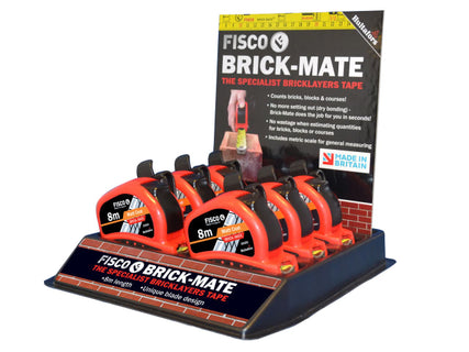 Brickmate Tapes 8m (Width 25mm) Display 6 Piece