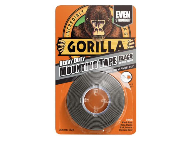 Gorilla Heavy-Duty Mounting Tape 25.4mm x 1.52m Black