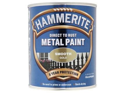 Direct to Rust Smooth Finish Metal Paint Gold 750ml