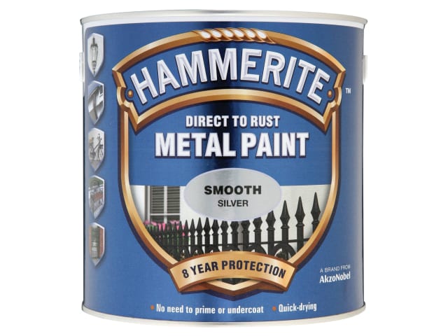 Direct to Rust Smooth Finish Metal Paint Silver 2.5 Litre
