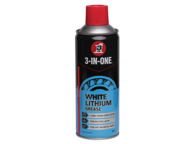 3-IN-ONE White Lithium Spray Grease 400ml