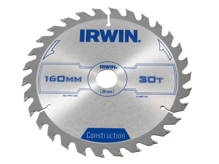 Construction Circular Saw Blade 160 x 20mm x 30T ATB