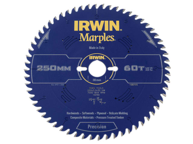 Marples Table & Mitre Circular Saw Blade 250 x 30mm x 60T ATB