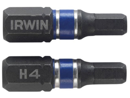 Impact Screwdriver Bits Hex 4.0 x 25mm (Pack 2)