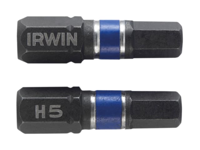Impact Screwdriver Bits Hex 5.0 x 25mm (Pack 2)
