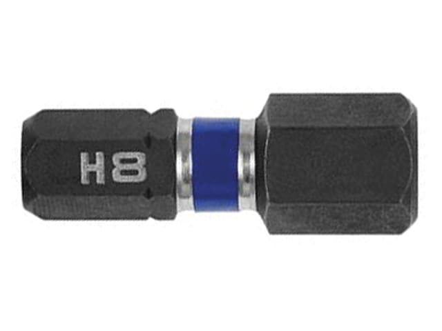 Impact Screwdriver Bits Hex 8.0 x 25mm (Pack 2)