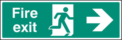 Fire exit arrow right