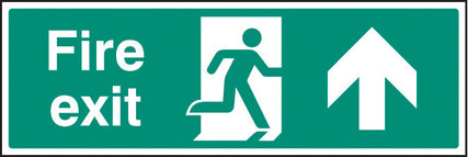 Fire exit arrow straight on