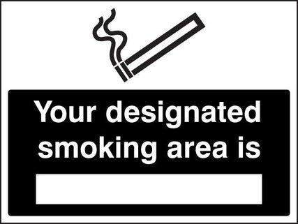 Your designated smoking area is (white/black)