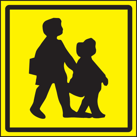 School children pictorial (rigid plastic 300x300mm)